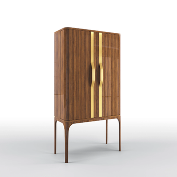 VENUS - Walnut highboard with doors by BRUNO ZAMPA - view 3